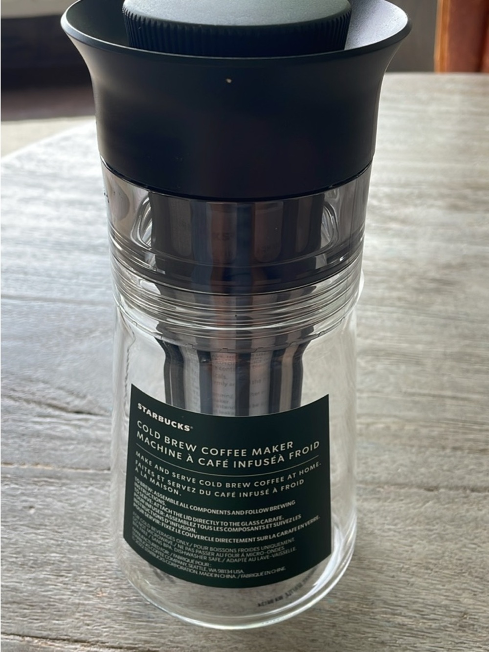 Starbucks Cold Brew Maker - Black and Clear Glass